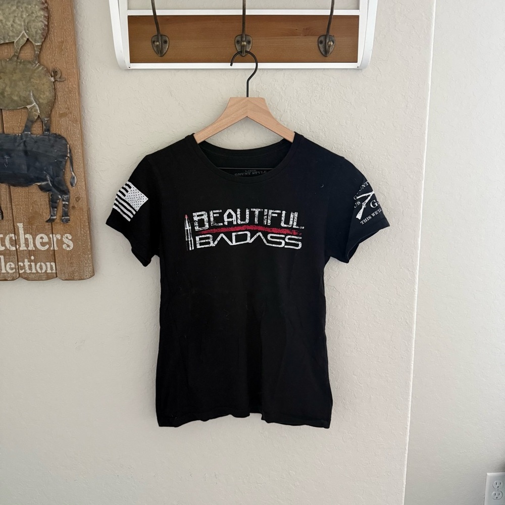 Grunt Style Beautiful Badass Tee Large Women’s